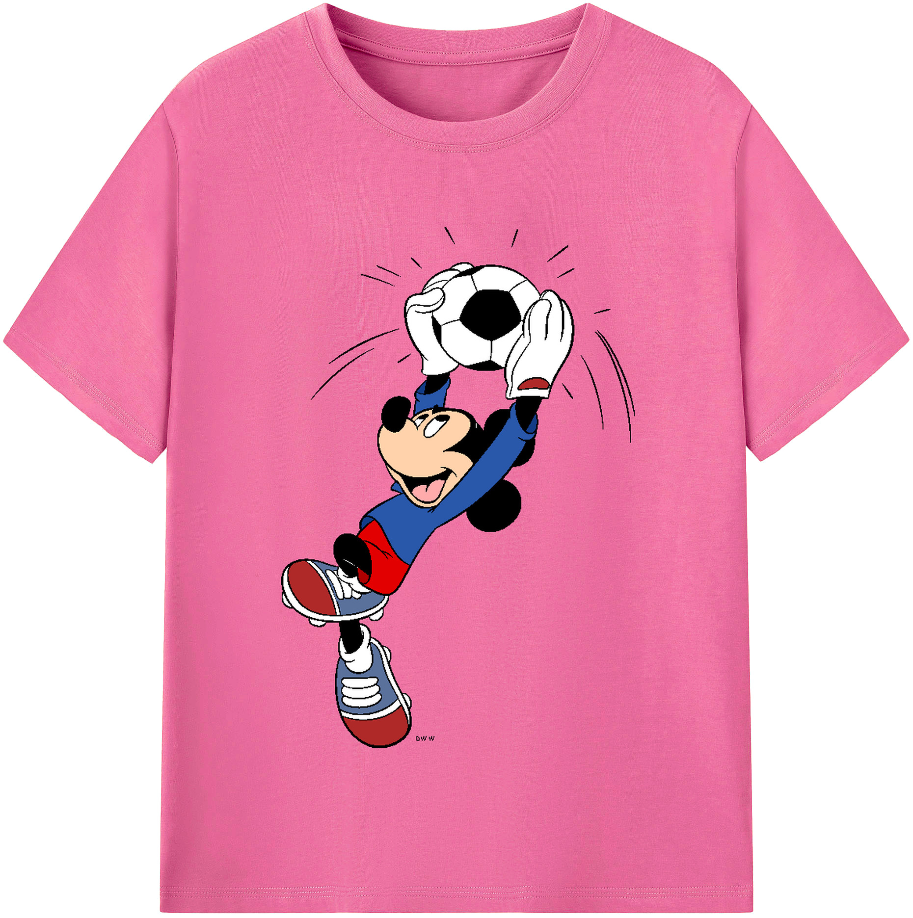 （画像用） ミッキーマウス Mickey Mouse レディースカジュアルプリントTシャツ（綿100％）